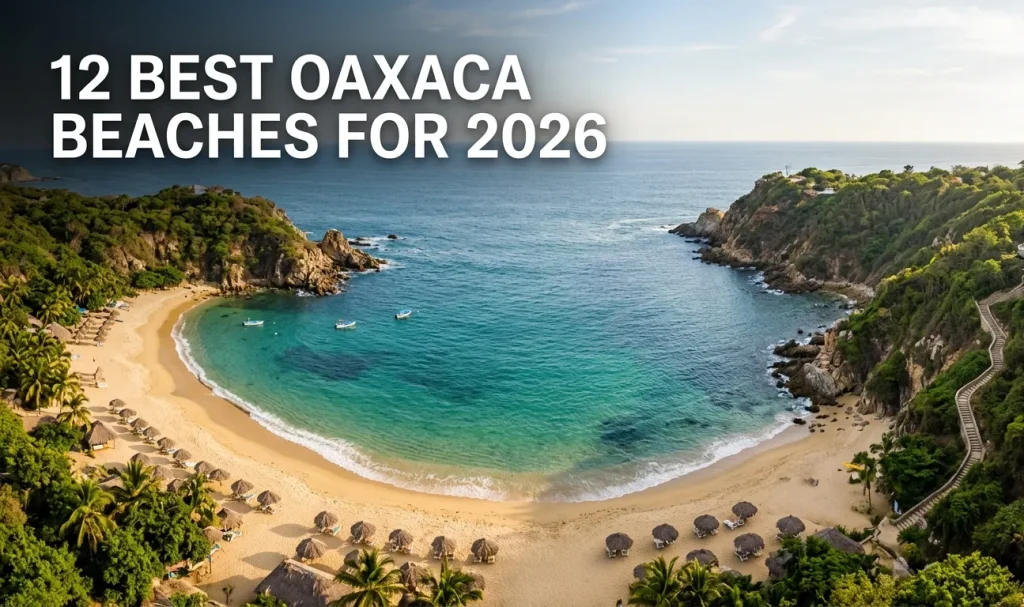 Best Oaxaca beaches include Playa Carrizalillo a sheltered cove with calm turquoise water