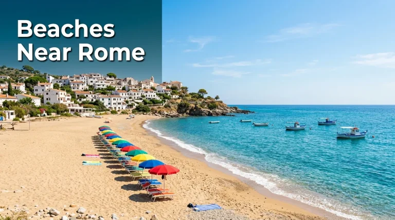 Mediterranean coastline representing the best beaches near Rome for a day trip.