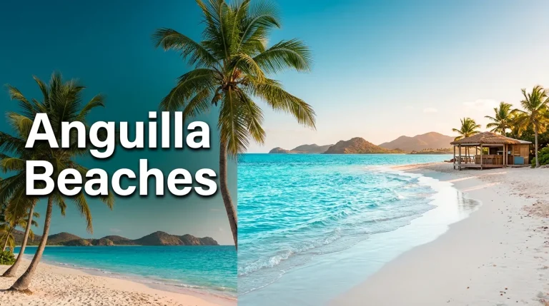 Turquoise water and white sand at one of the best Anguilla beaches.