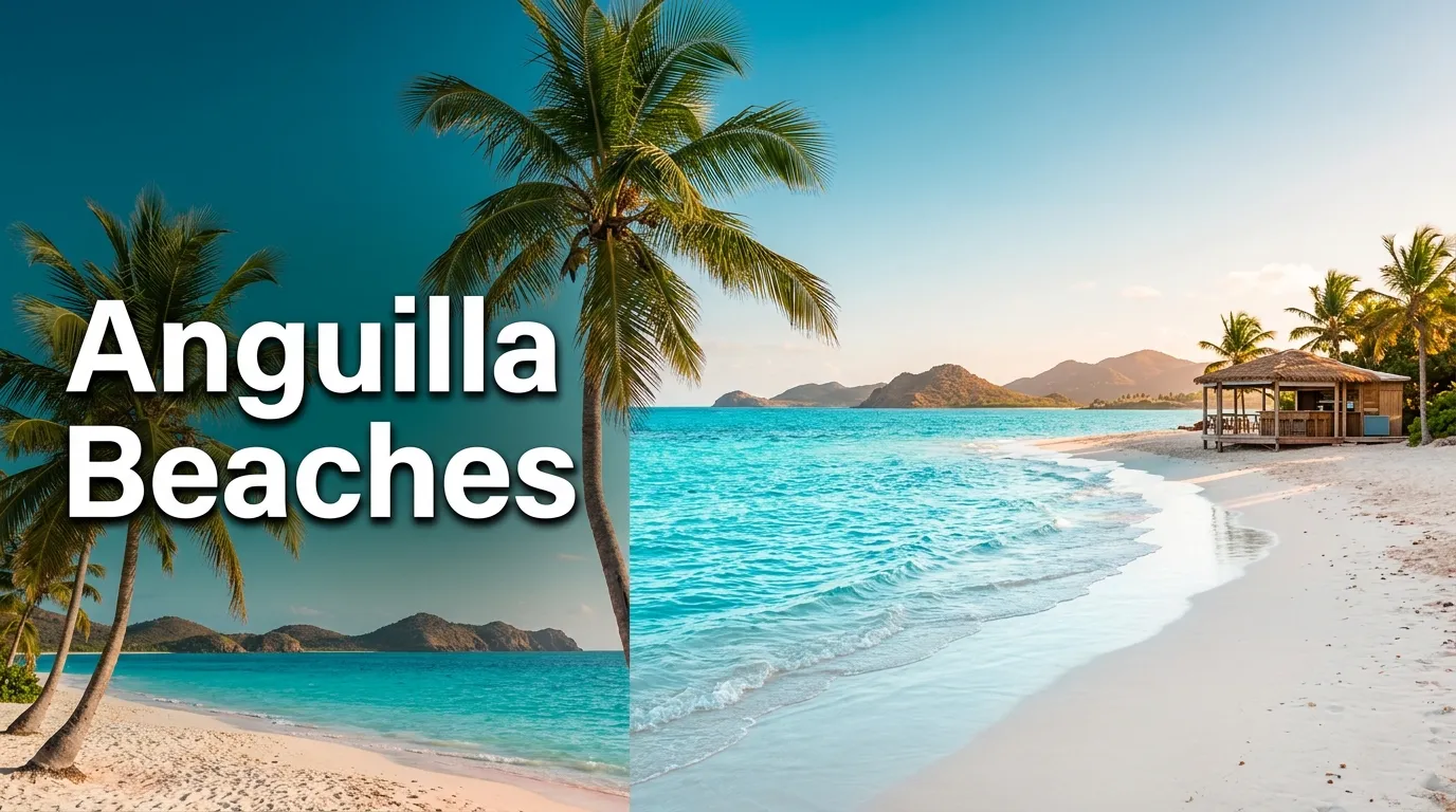 Turquoise water and white sand at one of the best Anguilla beaches.